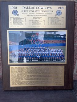 Dallas Cowboys Super Bowl Team Photo 1992