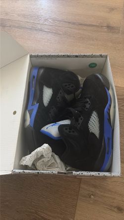 size 4 Air Jordan 5 Retro Racer Blue - Like New - With Box