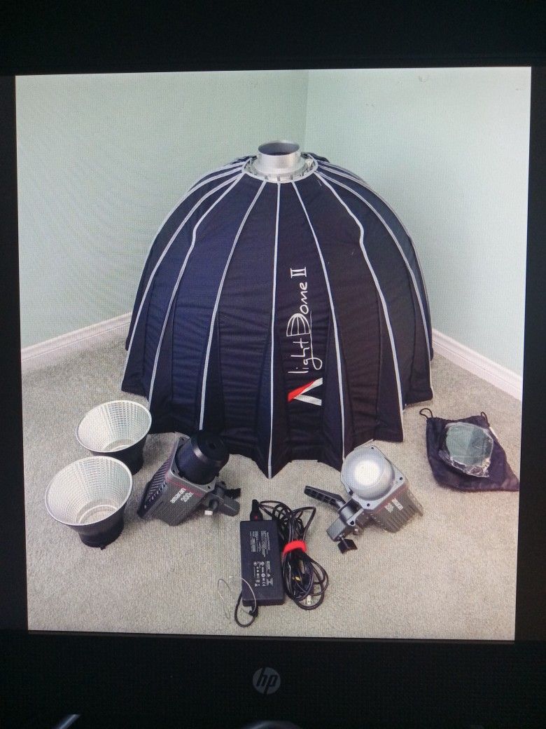 Aputure softbox Light Dome II 35" And Two Amaran 200 Watt Photo Studio Mono Lights