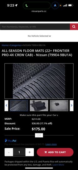 Nissan Frontier 22+ Floor Mats