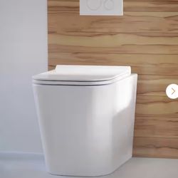 Concorde Back to Wall Elongated Toilet Bowl Only in Glossy White