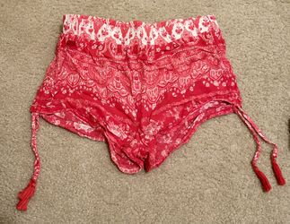 Red Paisley Shorts