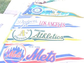 Hockey And Baseball Flag Penants