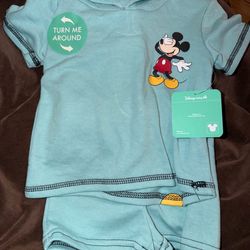 Baby boy 12 m Mickey Mouse set NWT