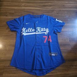 Dodgers Woman Hello Kitty Blue $70ea Firm S M L Xl 2x 