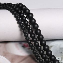 Matte Onyx Black Agate 6mm Loose Beads (1 strand 15”-16”)