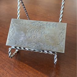 Antique Silver Plated Pill Box 