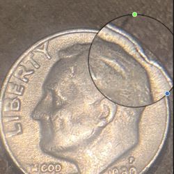 1980 P Mint Dime Rare Error Coin