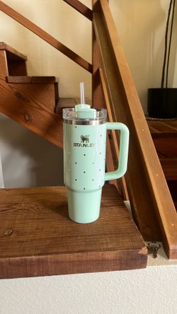 Brand new Stanley Cup 30 oz Quencher with straw- Peppermint Polka Dot
