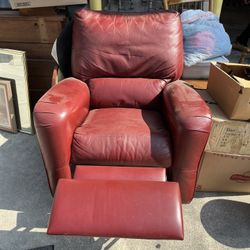 Free Red Leather oversize chair