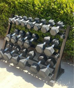 Dumbbells with rack