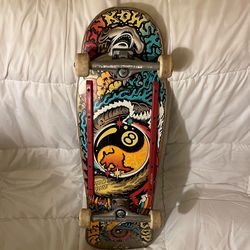 Santa Cruz Skateboard – Classic Graphic Deck with Rails & Trucks