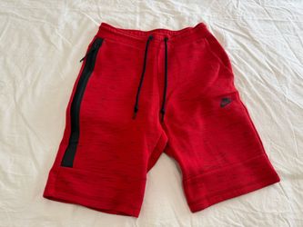 Nike Tech Fleece Shorts Red Men’s Small Zip Pockets