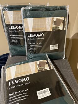 New Blackout curtains - qty 3, forest green