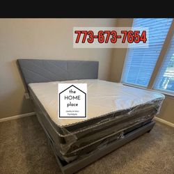Brand New King Bed Frame With Mattress & Boxspring All Included For Only $449 🚨 Ready For Same Or Next Day Delivery 🚚