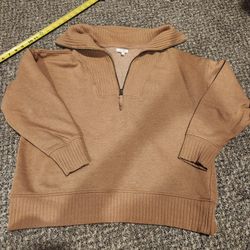 Maurice Womans Long Sleeve Half Zip Sweater Size Large