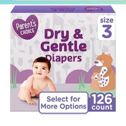 Size 3 Dry And Gentle Diapers Unopened Box