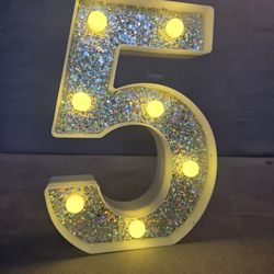 Light Up Number Five- 9"