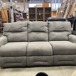 AS IS! LA-Z-BOY Grey Powered Recliner Sofa (No Cords)