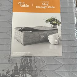 Our Table Quilted Mug Storage Case in Grey