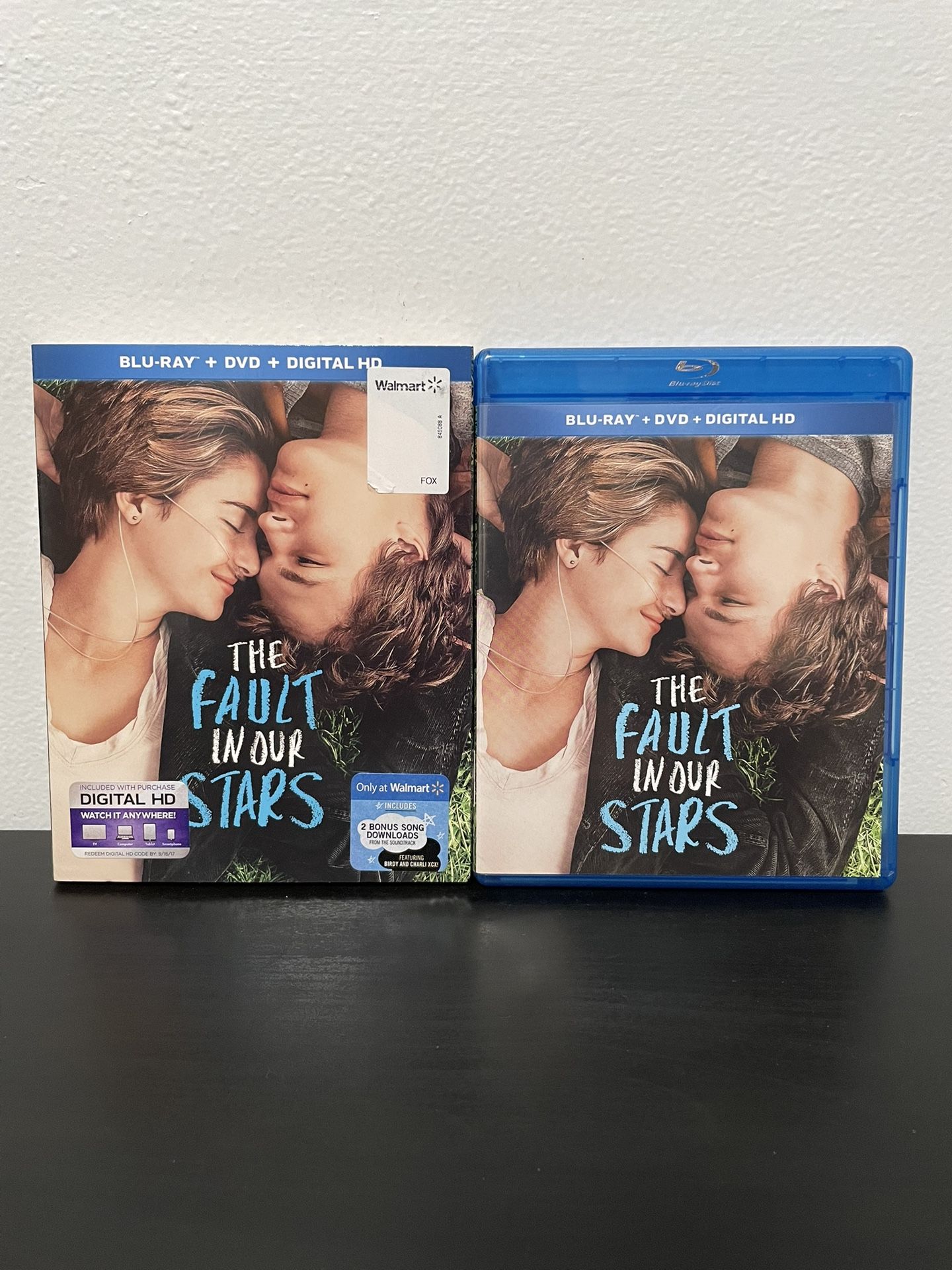 The Fault In Our Stars Blu-Ray DVD 2 Disc Combo w/ SlipCover Movie 2014