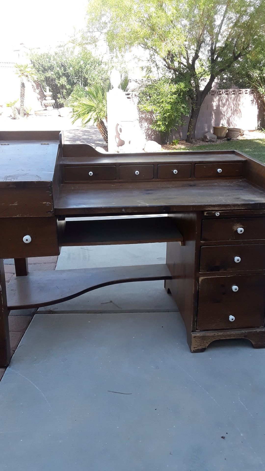 Antique wood desk