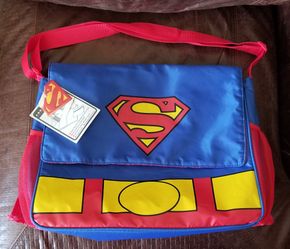 Superman bag/diaperbag with burp cloth Cape