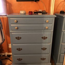 Blue French Provincial Dresser