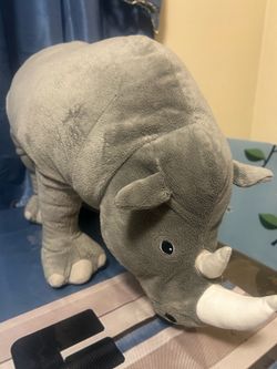 IKEA Grey Rhinoceros Plush Toy
