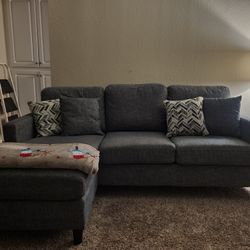 Living Spaces Stark Dark Grey Sectional