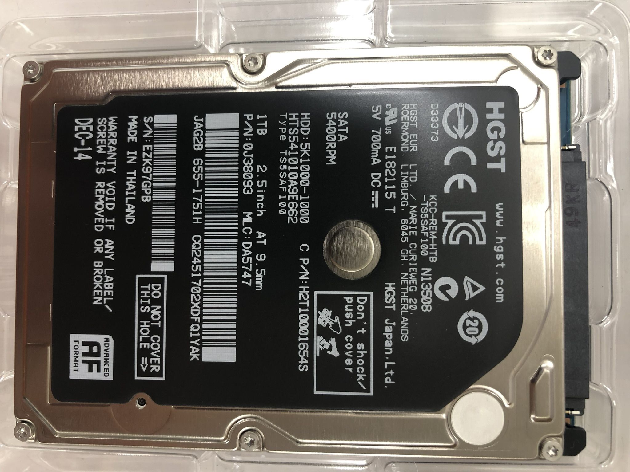 HGST Samsung 1 TB SATA 2.5 Inch HD Hard Drive