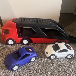Little Yikes Semi And Car Carrier Over Sized 
