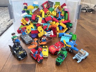 Duplo lego blocks (Cars, Planes, superheroes)