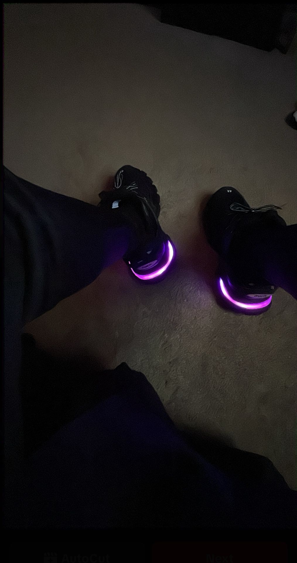 LED balenciaga track runners black