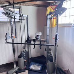 Torque Fitness Dual Cable Functional Trainer – 400 lb Total Weight Stack + Attachments