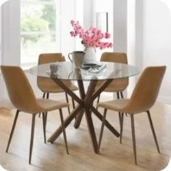 Aunnika 40 Inch 5- Piece Dining Set