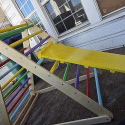 GLACER Wooden Climbing Triangle Ladder