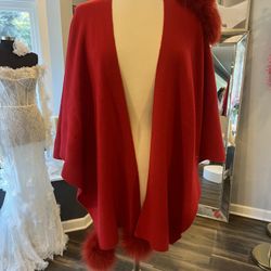 Mitchie’s Matchings Wrap With Fur Pom Poms 