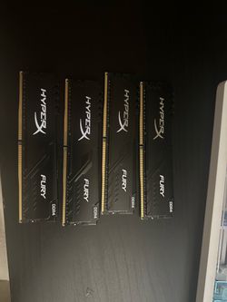Kingston HyperX Fury 64GB (4×16GB) DDR4 2666MHz CL16 Desktop RAM