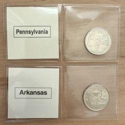 2003 D Arkansas State Quarter & 1999 D Pennsylvania State Quarter