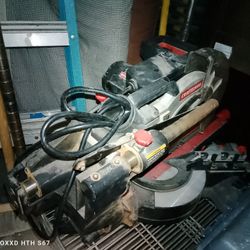 Grinders Band Saw Big Drills With Drill Bits Air Compressor Big Nail Gun Air 