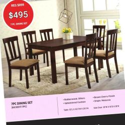 7 piece new table set
