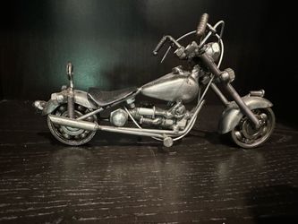 Miniature metal sculpture Motorcycle sculpture