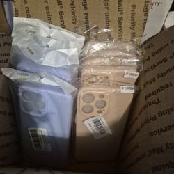 10 Iphone 15 Promax Phone Cases 5 Purple 5 Pink New Bundle