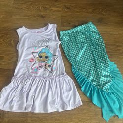 LOL dress and mermaid tail bundle Size 6