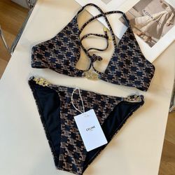 Celine brown logo swimsuit