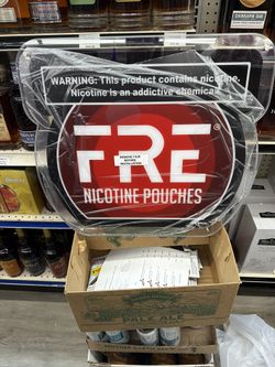 FRE Nicotine Pouches LED Display Sign (Brand New)