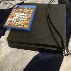PlayStation 4 Slim. With Grand Theft Auto v
