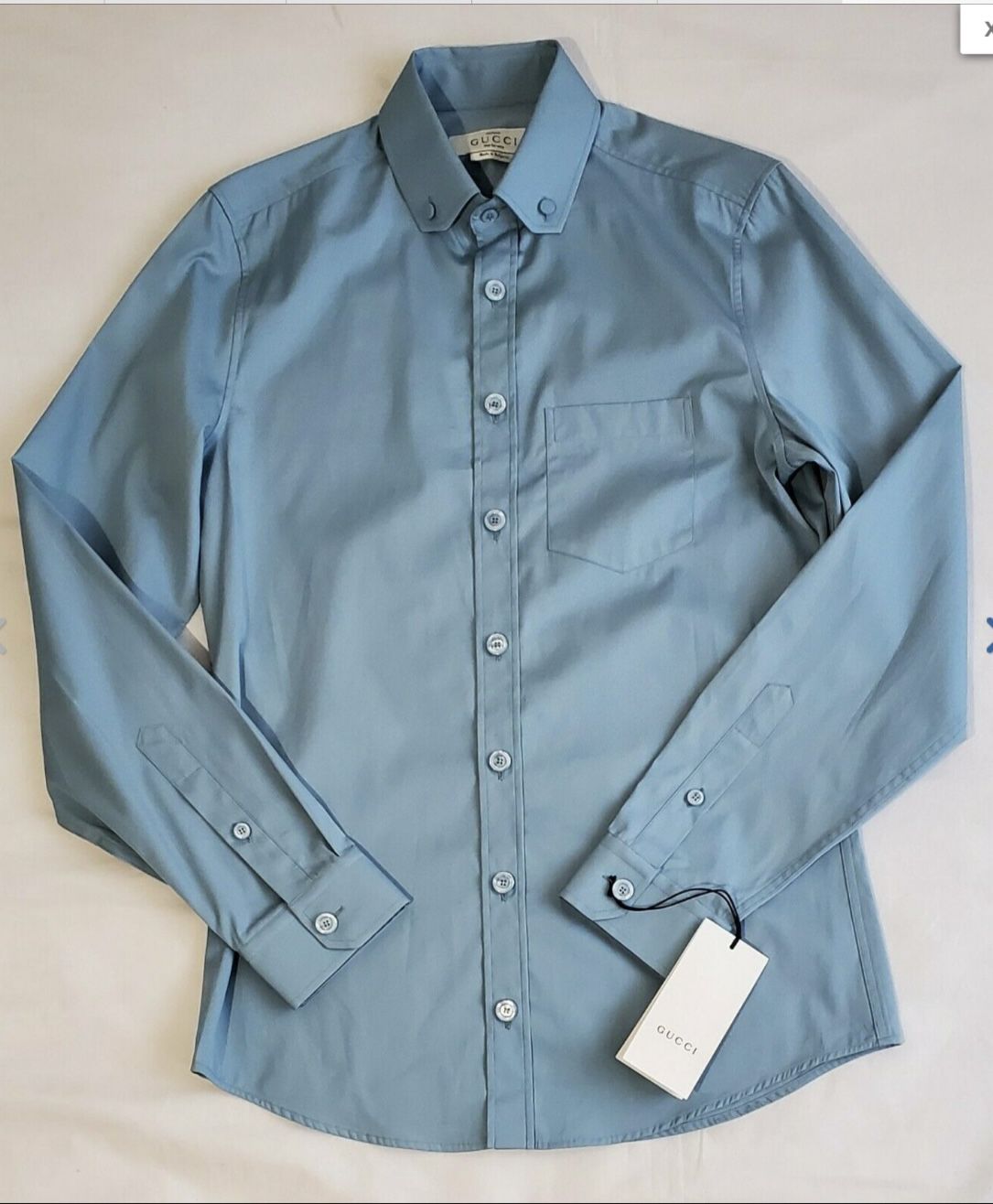 Blue Gucci Shirt 17& 17.5 Brand New!