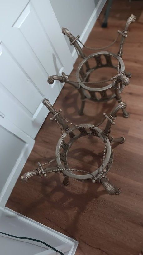 Vintage Glass Table Stands